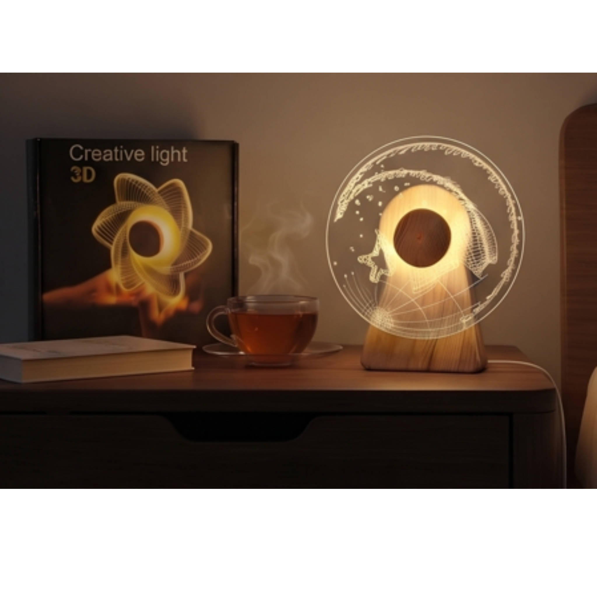 Lampara Giratoria 3d Decorativa
