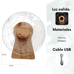 Lampara 3D Giratoria Decorativa